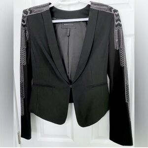 NWOT - BCBGMaxAzria Black Blazer with Embellished Sleeves